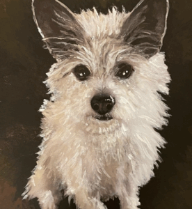 Portrait of a mini terrier by Maryanne Chisholm